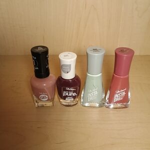 Sally Hansen Nail Polish Set Of 4 Instadri, Miracle Gel, Pure
